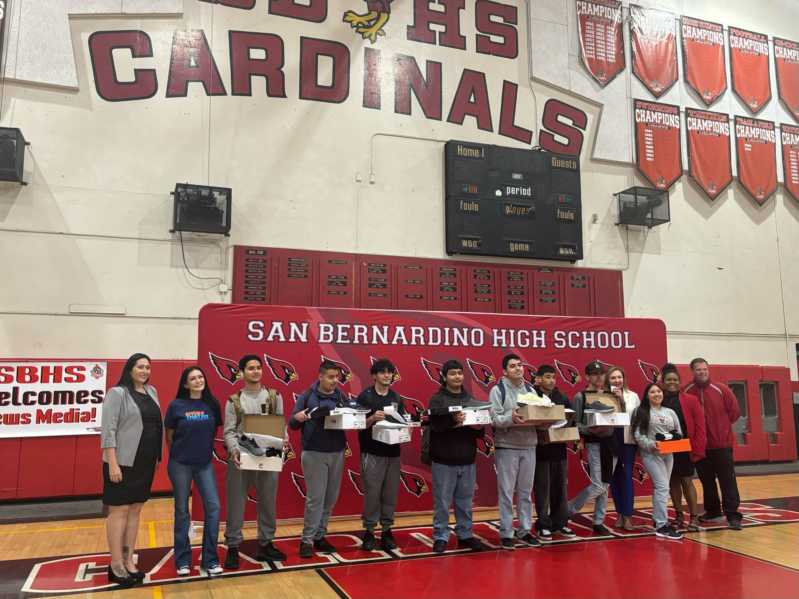 New Shoes for All 1,500 Students at San Bernardino High